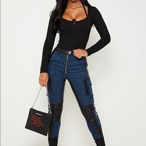 Maniere De Voir Long sleeve ribbed bodysuit US 4